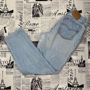 Levis Women's 544 jeans vintage 90s 10/93 high waist light wash button fly 31in
